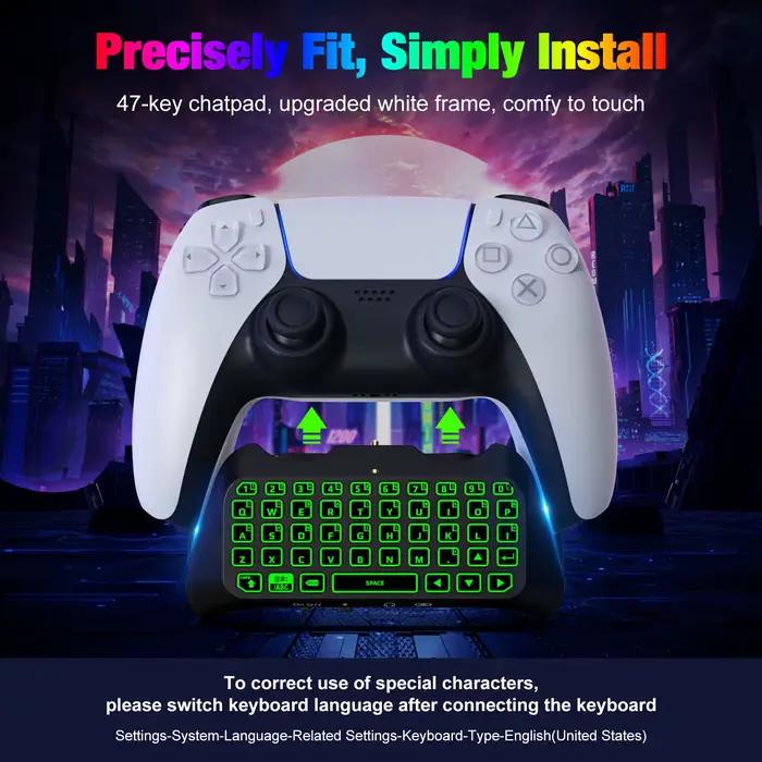 Clavier rétroéclairé rvb pour manette PS5