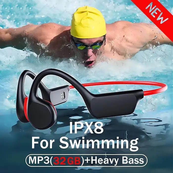 Casque à Conduction osseuse véritable IPX8 32GB Bluetooth 5.3