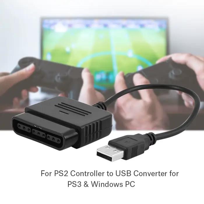 Adaptateur convertisseur USB pour manette Sony Playstation 2 PS2 pour PS3 et PC Windows