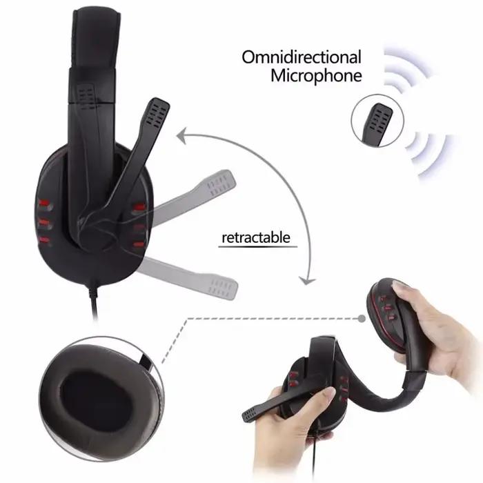 Casque de jeu universel à réduction de bruit avec microphone