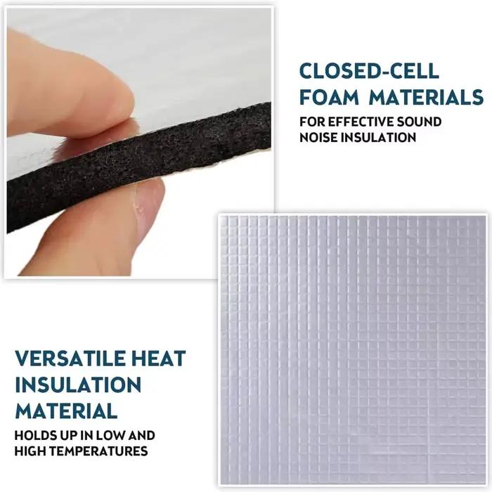 Tapis d'insonorisation de voiture 5mm 10mm, mousse à cellules fermées pour isolation thermique du bruit, capot de voiture, tapis d'isolation pour camping-car, isolation phonique