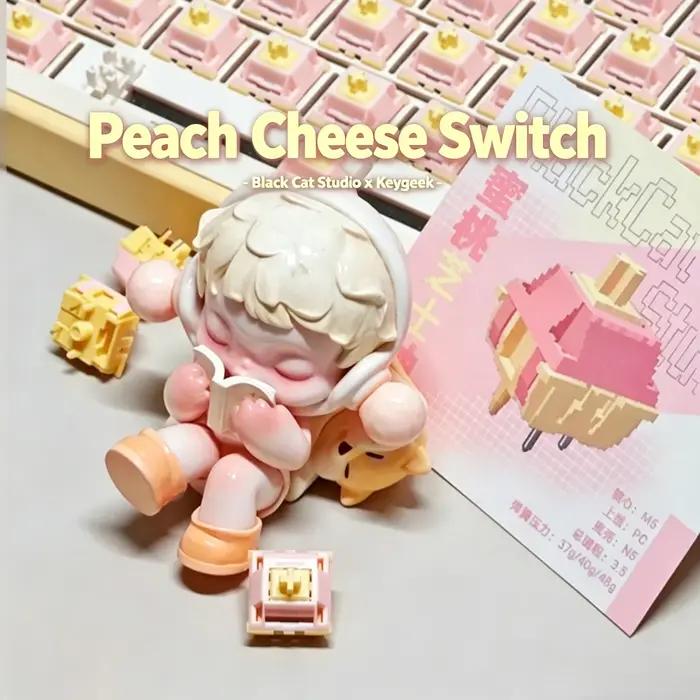 Interrupteurs de clavier mécaniques JJK HEIMAO Peach Cheese Switch Linear HiFi Crisp