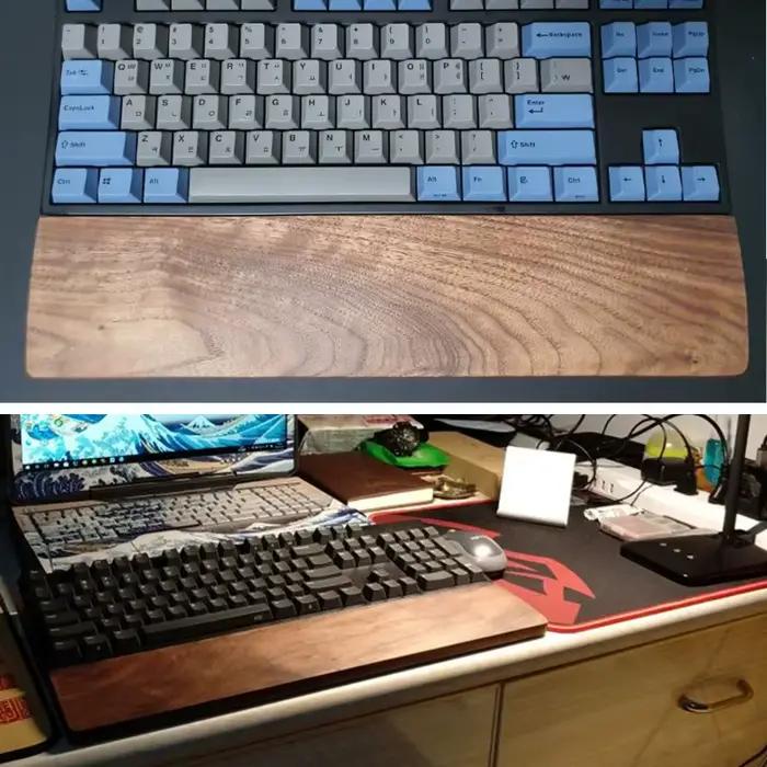 Repose-poignet pour clavier en bois