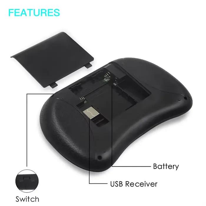 I8 2.4G Mini clavier sans fil 2.4GHz Air Mouse pavé tactile à distance pour Android TV Box PC Smart TV