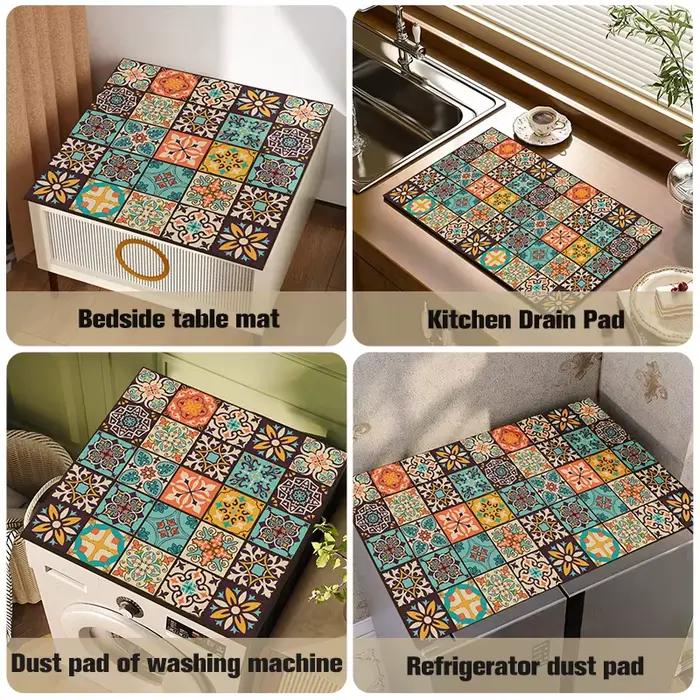 Machine à laver étanche, couvercle anti-poussière, four à micro-ondes, réfrigérateur, tapis de protection supérieur, tapis de vidange de café, napperon de Table