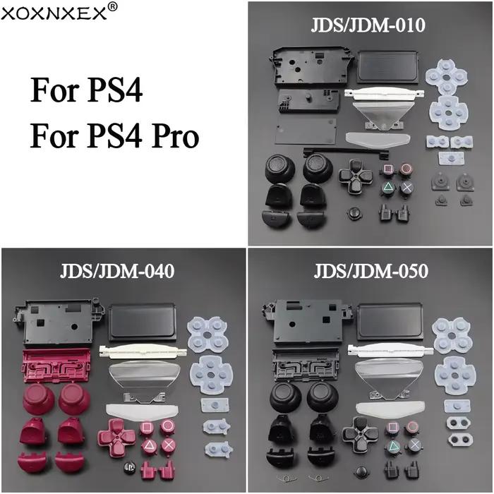 1 jeu pour contrôleur PS4 PRO JDS-040 050 JDM-010 pièces de réparation de boîtier complet d-pad cercle carré Triangle X bouton