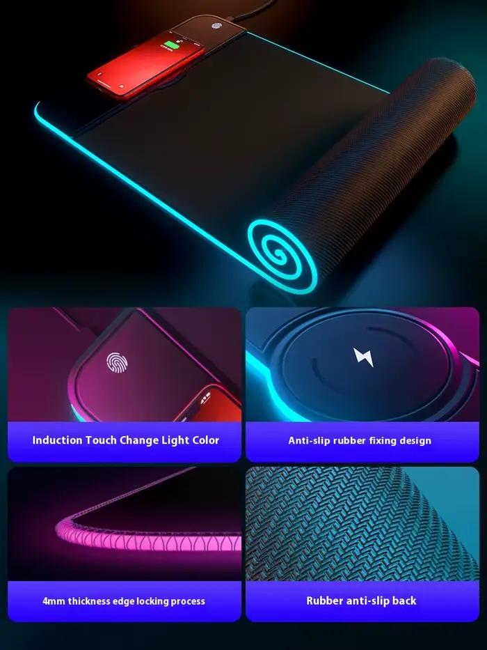 Tapis de souris RGB à chargement sans fil