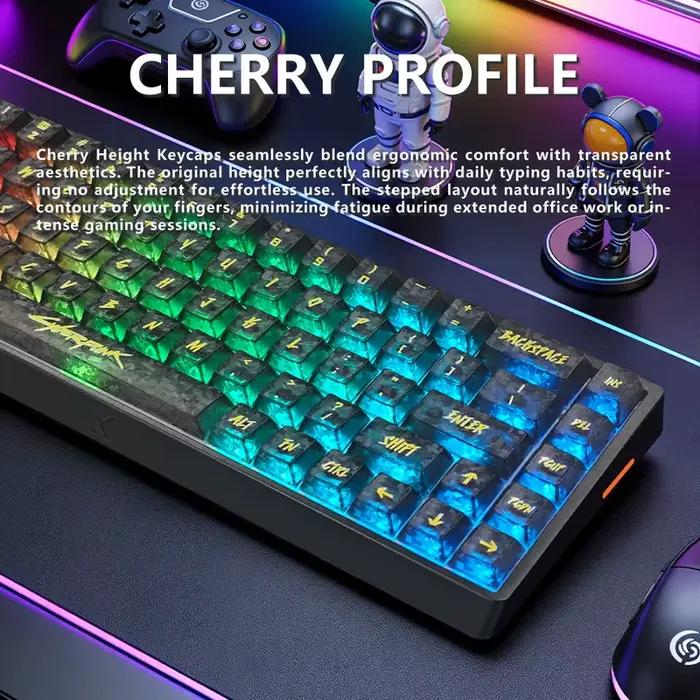 Clavier mécanique sur le thème cyberpunk
