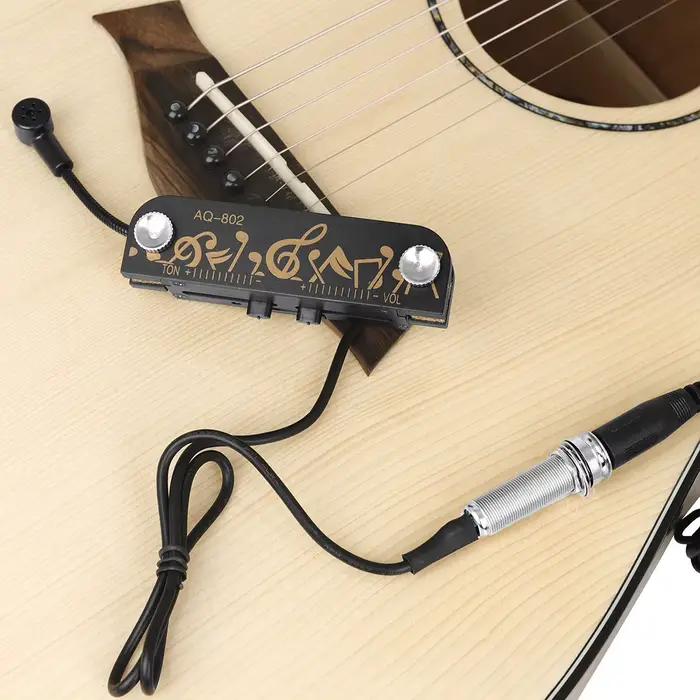 JEHQ Acoustic Soundhole 514-ups Intégré Actif 514-up Visible Haute et Basse Tension Réglage Acoustique