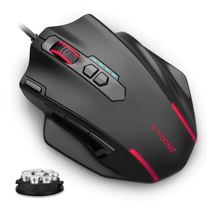E-YOOSO X-41 Pro USB souris de jeu filaire rvb rétro-éclairé 12400 DPI 11 boutons