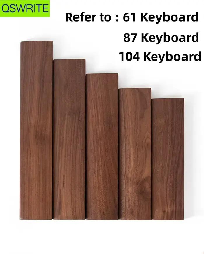 Support de clavier QSWRITE en noyer massif pour la protection des poignets