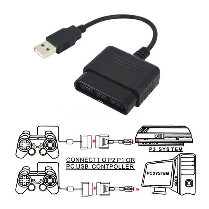Adaptateur USB PS2 vers PS3 convertisseur vidéo pour contrôleur de jeu accessoire de jeu durable de haute qualité pour jouer avec des manettes PS2 sur PS3 occasions spéciales jeux vidéo