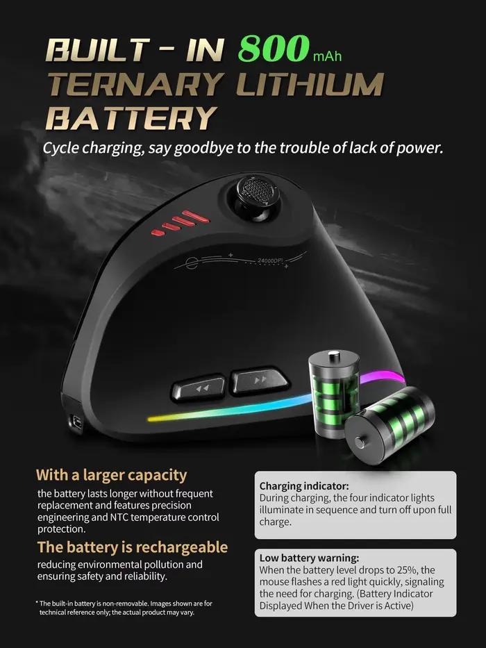 ZELOTES F18 souris ergonomique verticale 2.4G