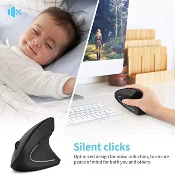 Souris verticale sans fil 3 DPI 2.4G