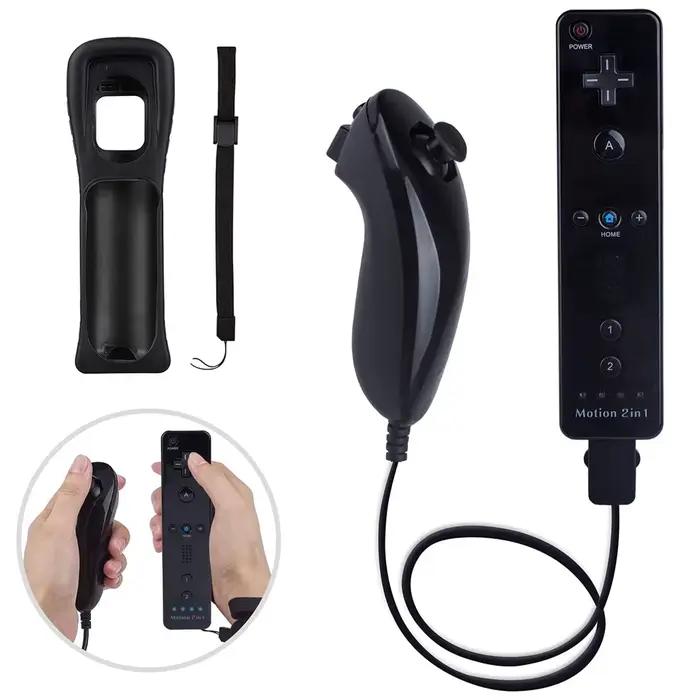 Sans fil À Distance Controle Pour Wii /Wii U Console Intégré Mouvement Plus Bluetooth Gamepad Contrôleur Nunchuck Avec Dragonne