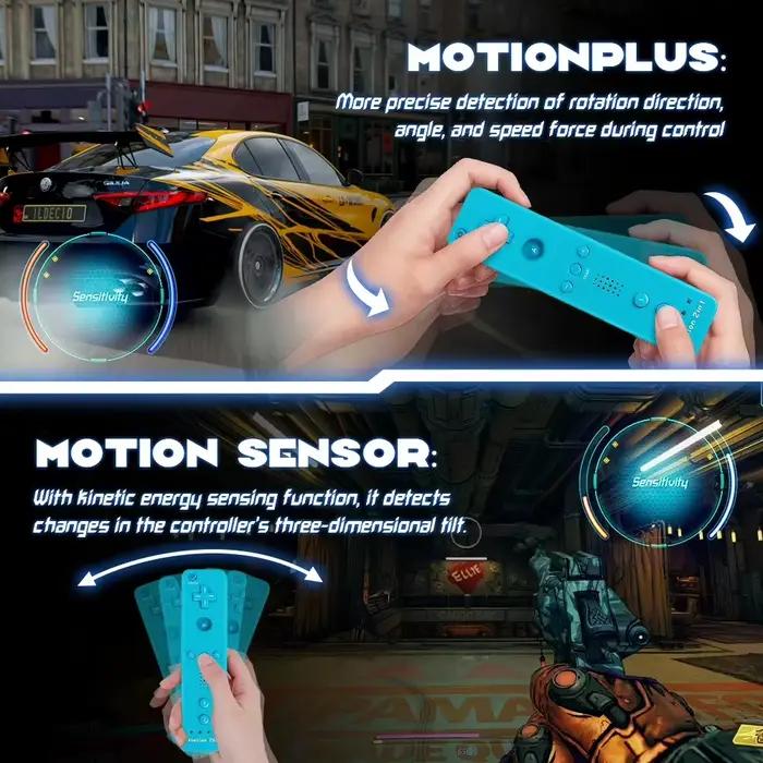 Pour Motion Plus 2in1 contrôleur télécommande Wii