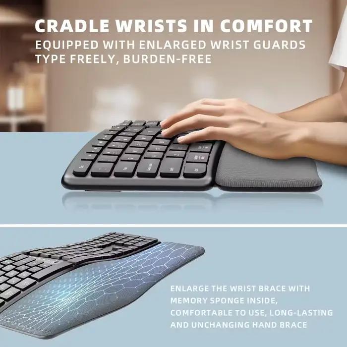 Clavier ergonomique sans fil 2.4G
