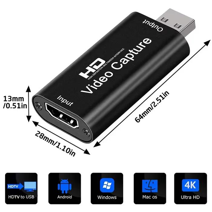 Carte d'acquisition vidéo en métal 4K HDMI