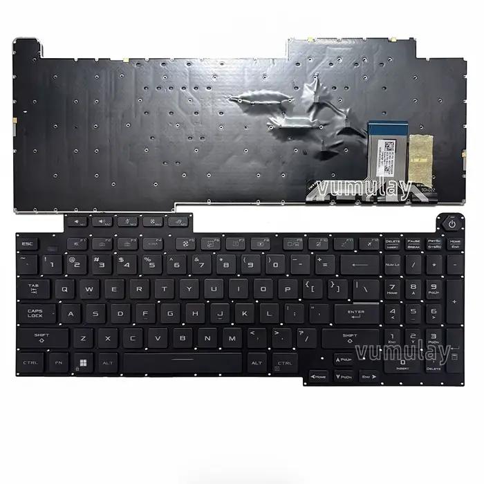 Clavier rétroéclairé rvb par clé américain/russe