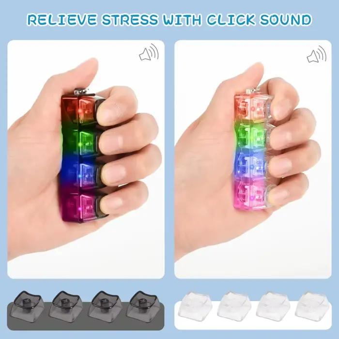 Porte-clés clavier lumineux à 4 boutons