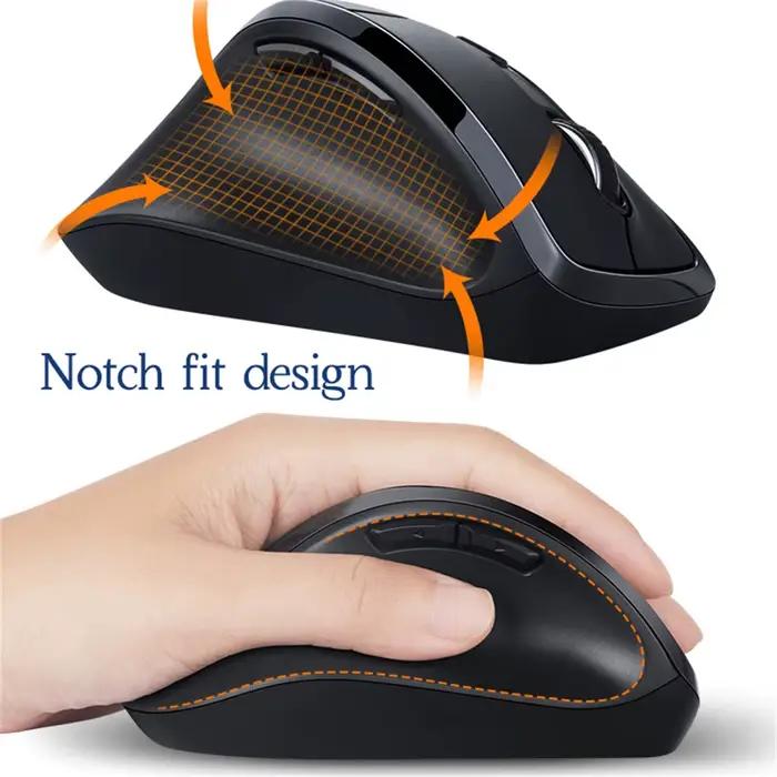 Souris Sans Fil Ergonomique à Défilement Rapide Récepteur USB pour PC