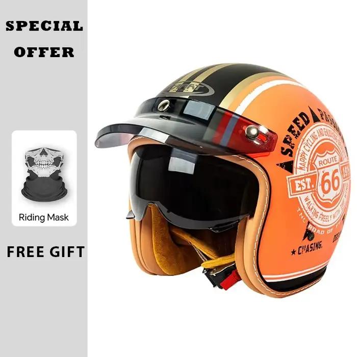 Casque Jet pour hommes et femmes, approuvé DOT, casques De Moto à visage ouvert, matériau ABS, équipements De Moto certifié ECE