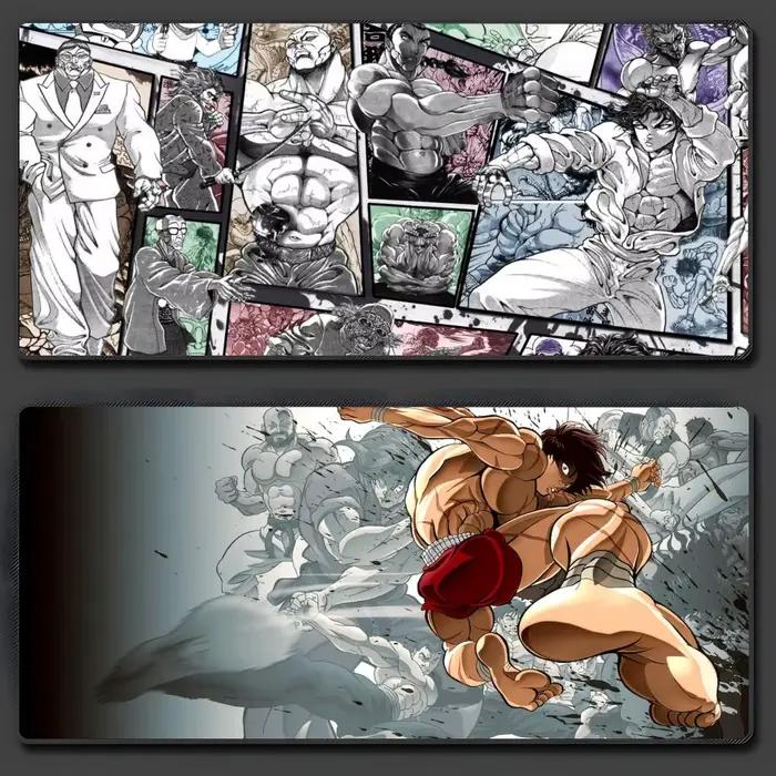 Baki The Grappler Tapis de souris de jeu en caoutchouc antidérapant