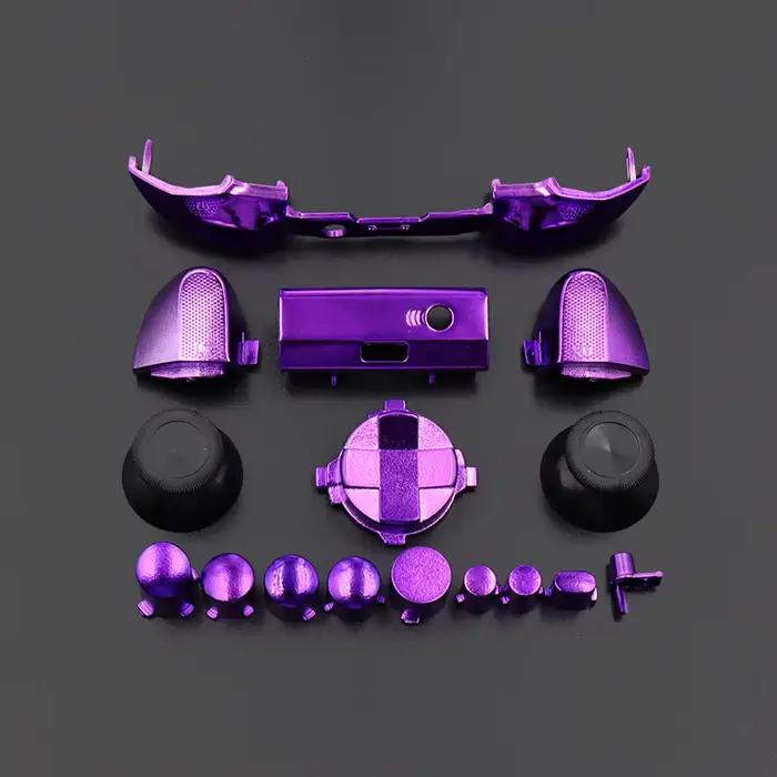 Kit de modification complet Chrome pour manette Xbox Series S/X - Boutons LB RB RT LT ABXY D-Pad et gâchettes améliorés