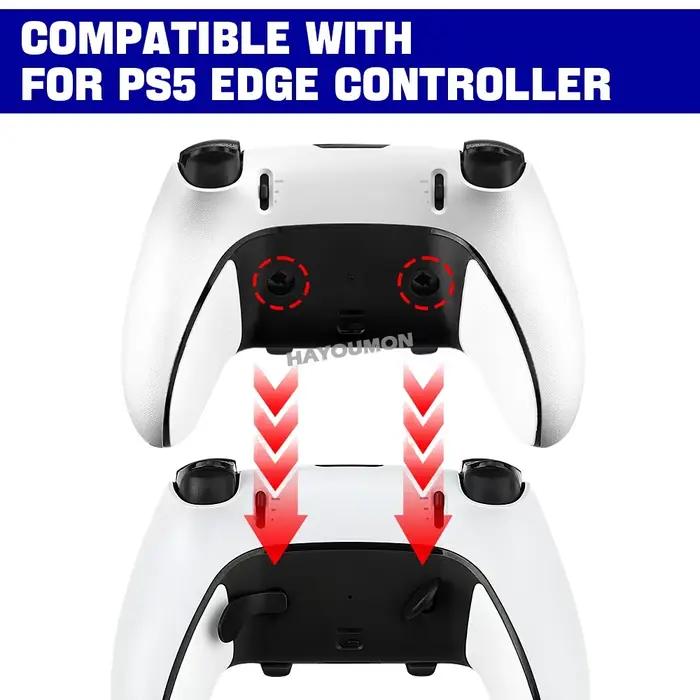 5 COULEURS - Boutons arrière en métal de remplacement professionnels pour manette de jeu PS5 Edge Elite - Console de jeu