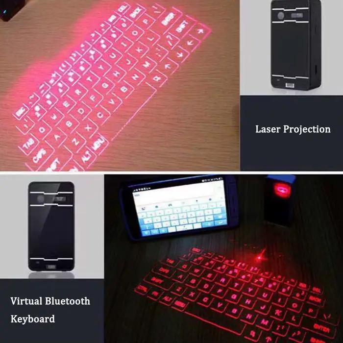 Mini clavier de Projection Laser Portable sans fil virtuel Bluetooth