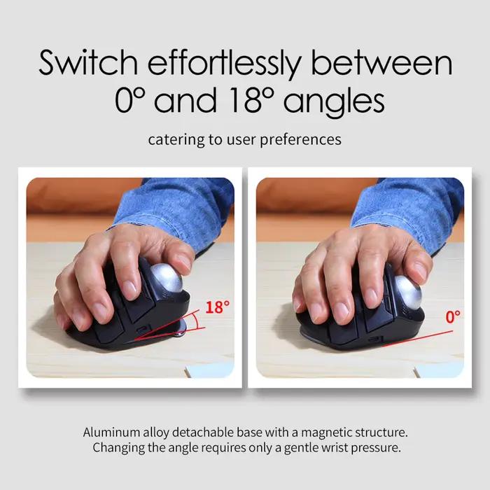 Souris souris pour ordinateur portable souris sans fil Triple Mode BT RGB souris d'ordinateur avec Angle de souris Programmable réglable souris trackball