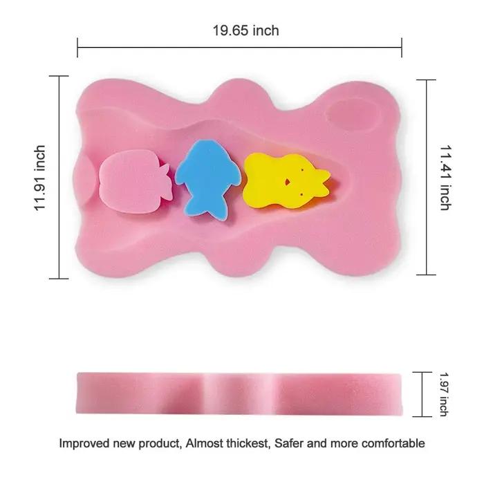 Éponge de bain douce pour bébé, tapis antidérapant pour baignoire, siège de soutien pour le bain, tapis flottant pour la douche des nouveau-nés