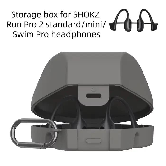 Étui rigide de protection portable pour écouteurs SHOKZ Run Pro 2 Standard Mini Swim Pro boîte de rangement anti-poussière et résistante aux chocs occasions spéciales sportives et activités aquatiques
