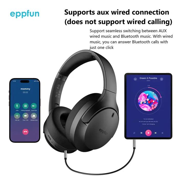 Casque Bluetooth 5.4 Eppfun LE Audio Over Ear avec micro