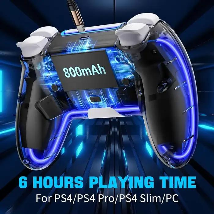 Manettes Saitake pour PS4 Personnalisation RVB Joystick Hall 3D Confort Ergonomique Jeu Immersif Occasions Spéciales
