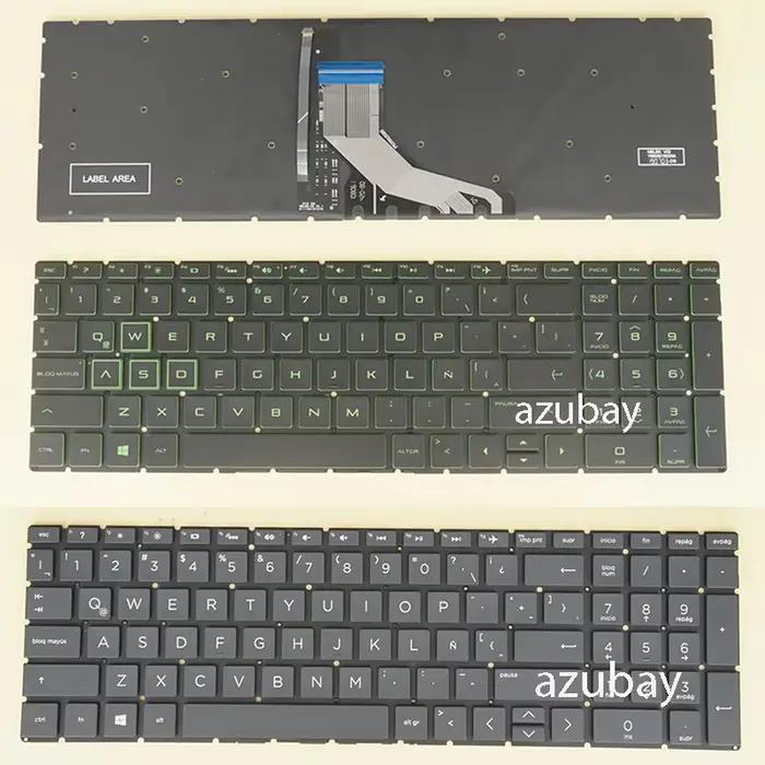 Clavier rétroéclairé pour HP 15- dk0011la dk0011ns dk0012la dk0012ns dk0013la dk0013ns dk0014la dk0014ns dk0015la dk0016la LA espagnol