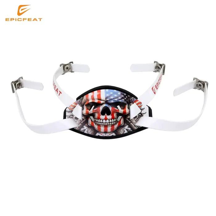 Chinstraps de Football américain avec boucles à dégagement rapide, protections de menton chromées, protection de menton de Rugby