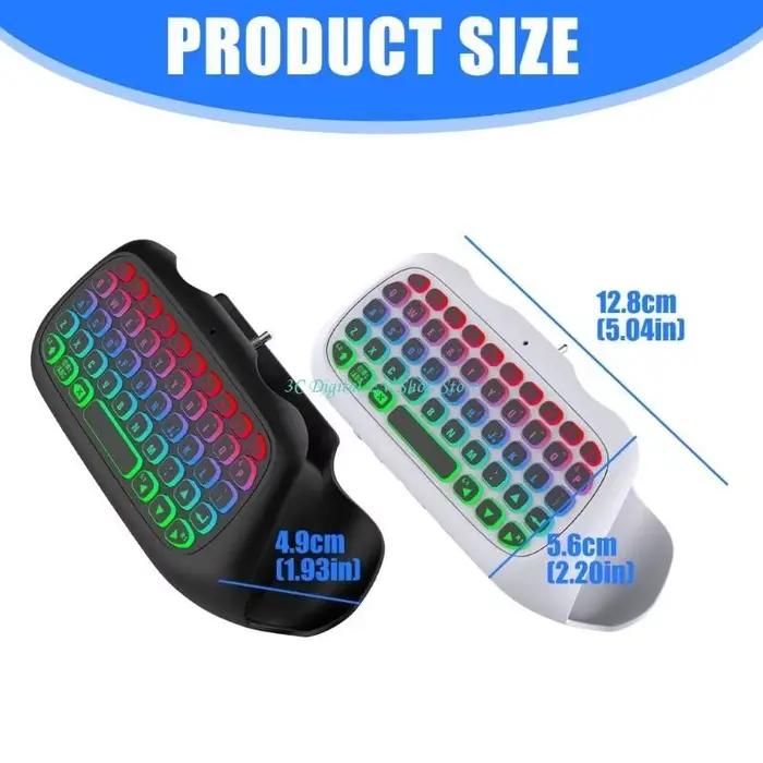 Mini clavier ABS E74D pour contrôleur avec rétro-éclairage pour les jeux sombres