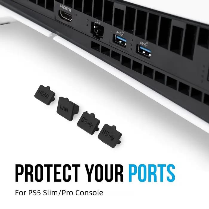 Ensemble de bouchons anti-poussière en silicone pour console de jeu PS5 Pro