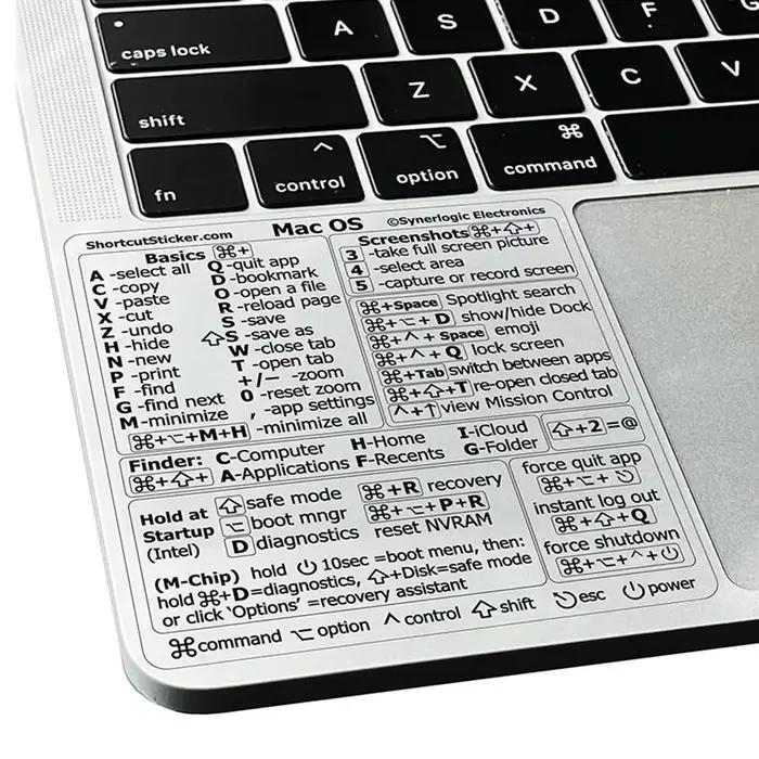 Autocollants de raccourci de clavier