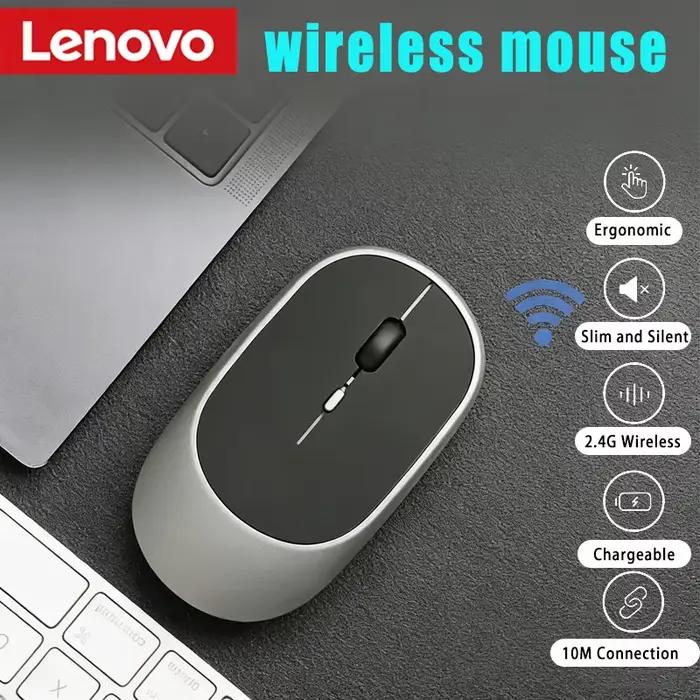 Lenovo souris sans fil USB Rechargeable ergonomique réglable DPI bureau silencieux 2.4G Bluetooth