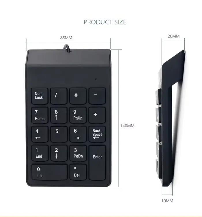 Pavé numérique USB filaire mince Mini