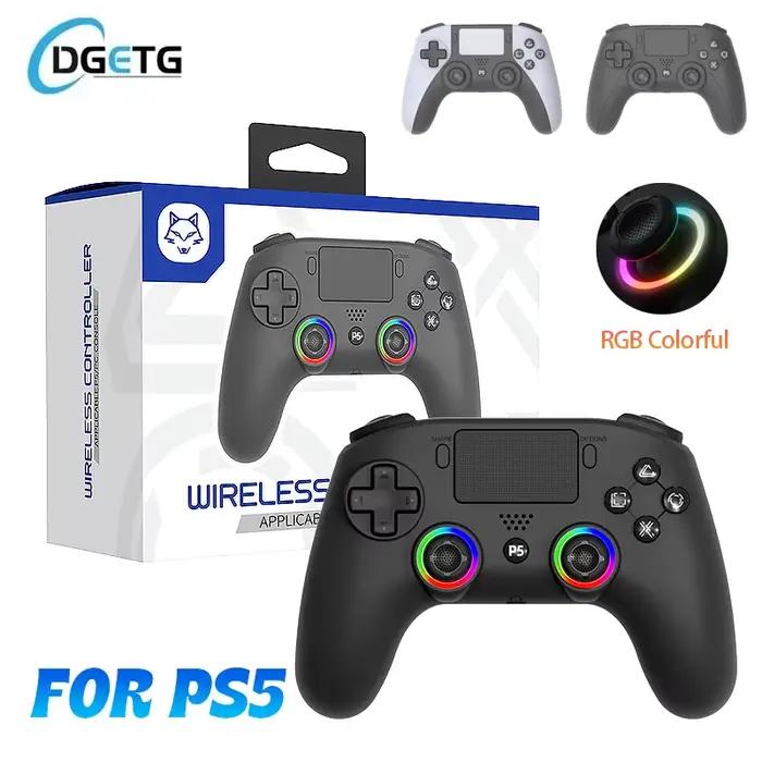 Contrôleur de jeu sans fil Vibration RGB lumière manette pour Sony PlayStation 5 PS5 Slin console de jeu vidéo PC