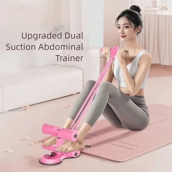 Barre d'assistance pour sit-ups avec doubles ventouses et corde, équipement d'entraînement abdominal pour la maison, machine de musculation pour la graisse abdominale
