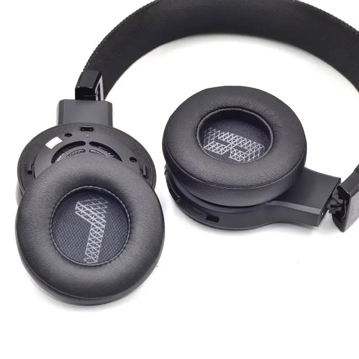 Coussinets d'oreille de remplacement en cuir protéiné et mousse à mémoire de forme pour écouteurs JBL Live 400BT 400 460NC