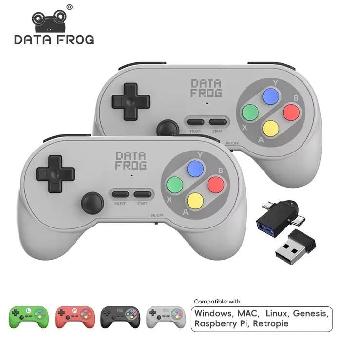 Manette de jeu sans fil rétro Data Frog PC07 avec double récepteur