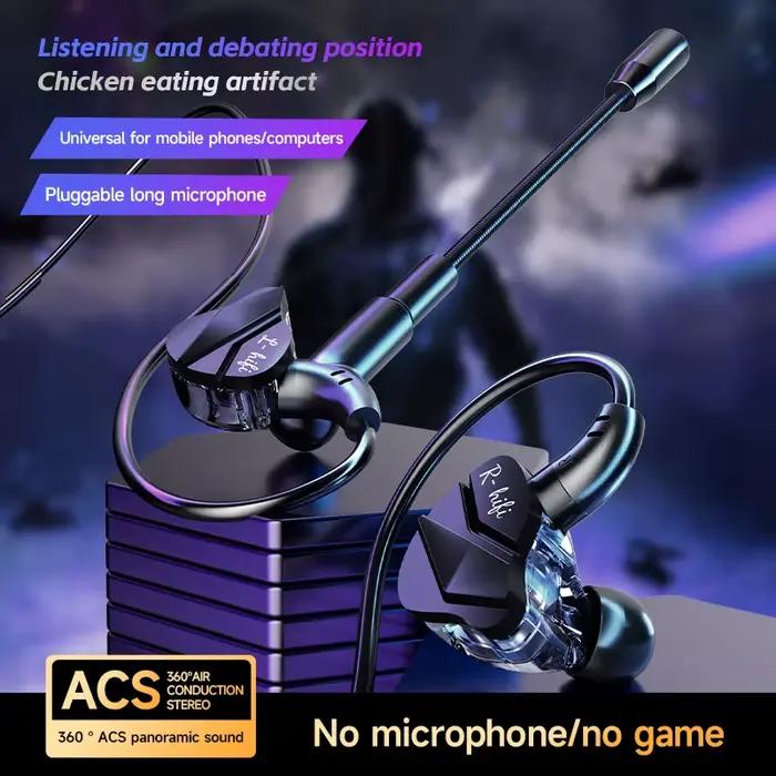 Écouteurs de jeu Gamer avec Microphone HD 3.5mm et TypeC