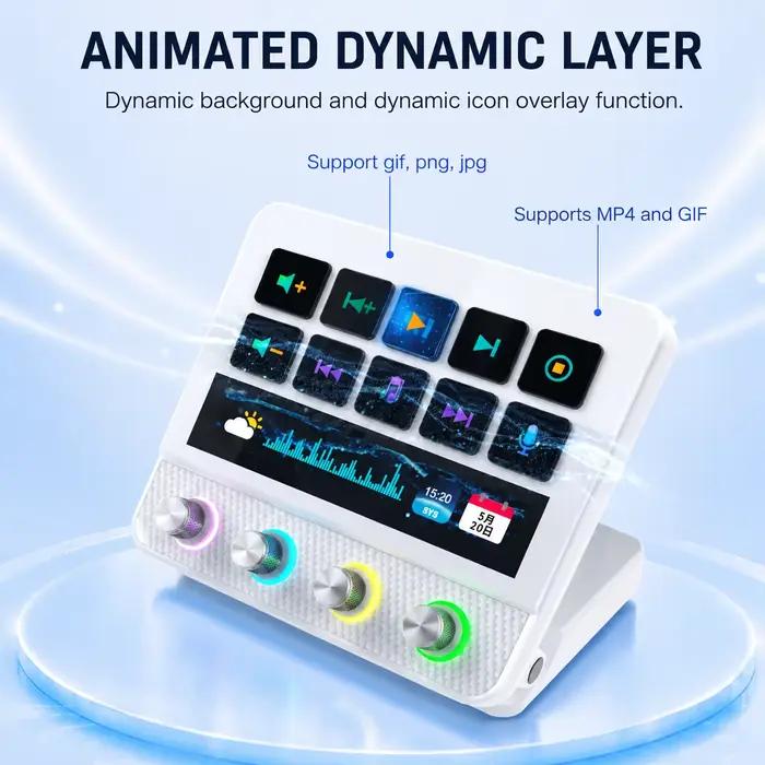 Clavier visuel programmable MiraBox Stream Deck N4 Pro pour bureau et portable occasions spéciales contrôle intuitif minimaliste