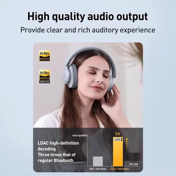 1MORE SonoFlow S casque sans fil à suppression active du bruit 42dB ANC casques Bluetooth Audio haute résolution 90H de lecture