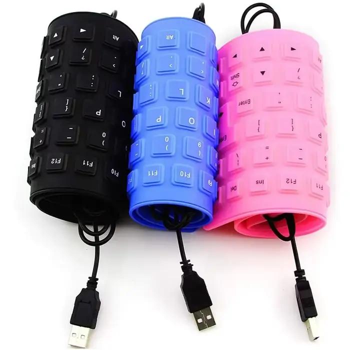 Mini clavier USB de jeu pliable en Silicone